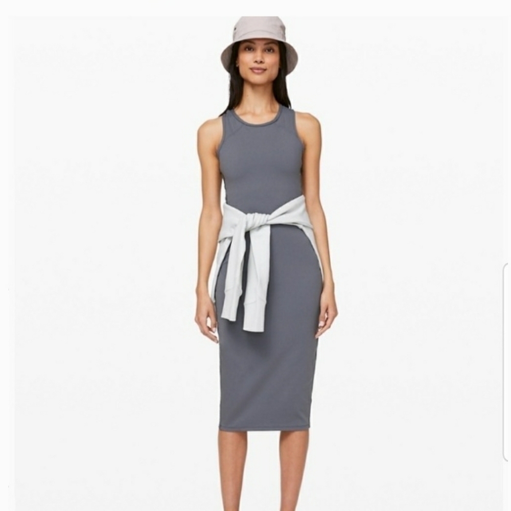 Lululemon Athletica Sultry Gray Turquoise Sports Dress Size XS